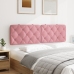 Cabecero de cama acolchado terciopelo rosa 160 cm