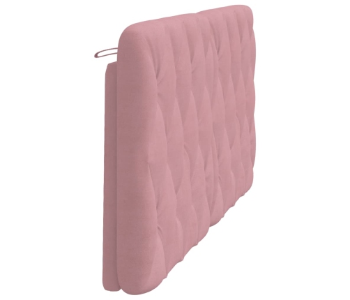 Cabecero de cama acolchado terciopelo rosa 160 cm