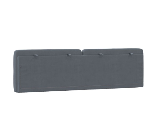 vidaXL Cabecero de cama acolchado terciopelo gris oscuro 180 cm