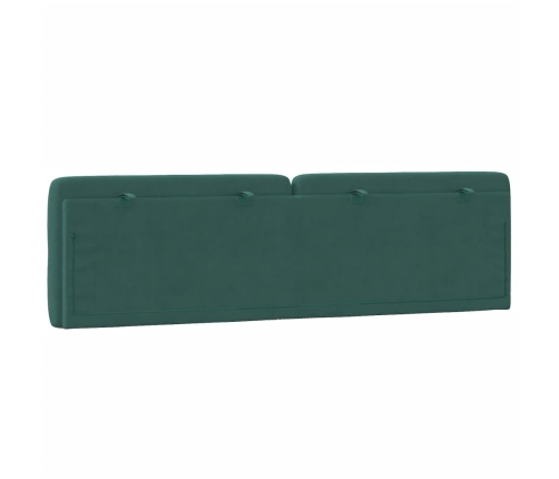 Cabecero de cama acolchado terciopelo verde oscuro 180 cm