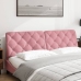 Cabecero de cama acolchado terciopelo rosa 180 cm