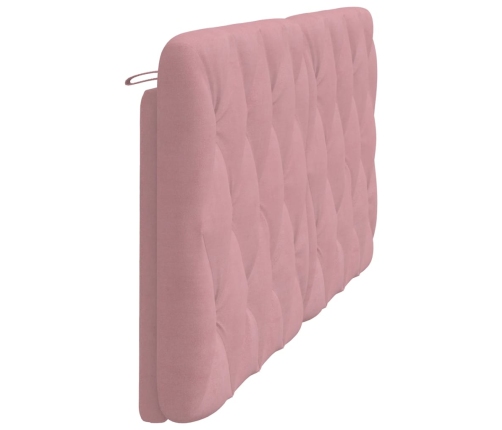 Cabecero de cama acolchado terciopelo rosa 180 cm