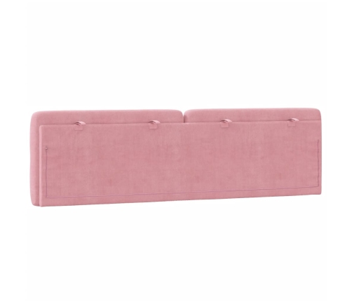 Cabecero de cama acolchado terciopelo rosa 180 cm