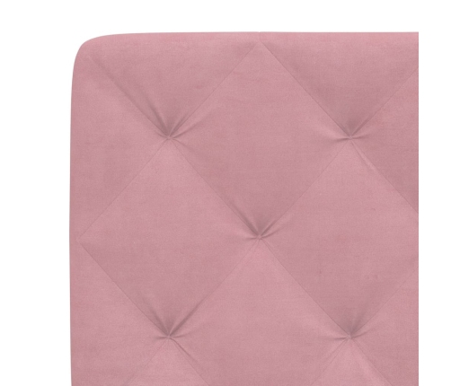 Cabecero de cama acolchado terciopelo rosa 180 cm