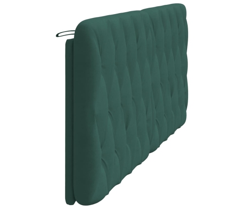 Cabecero de cama acolchado terciopelo verde oscuro 200 cm