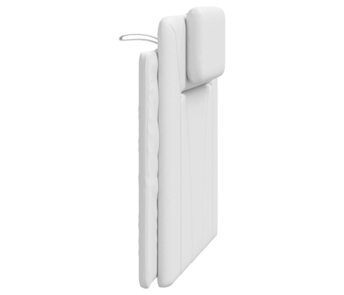 Cabecero de cama acolchado cuero sintético blanco 80 cm