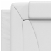 Cabecero de cama acolchado cuero sintético blanco 80 cm