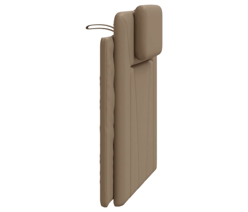 Cabecero de cama acolchado cuero sintético capuchino 80 cm