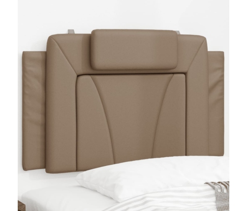 Cabecero de cama acolchado cuero sintético capuchino 80 cm