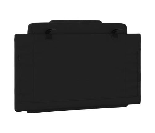 Cabecero de cama acolchado cuero sintético negro 90 cm