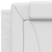 Cabecero de cama acolchado cuero sintético blanco 90 cm