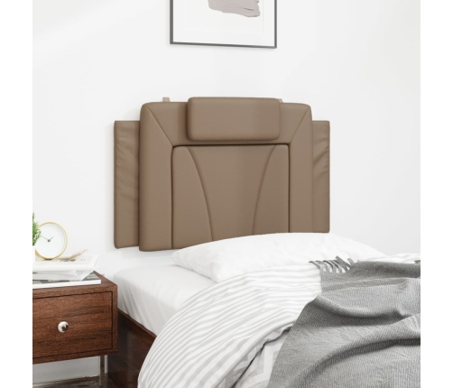 Cabecero de cama acolchado cuero sintético capuchino 90 cm