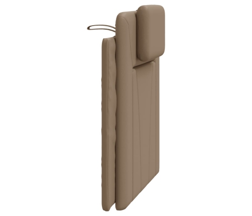 Cabecero de cama acolchado cuero sintético capuchino 90 cm