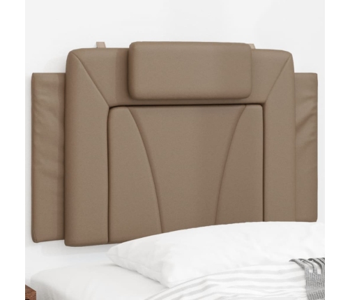 Cabecero de cama acolchado cuero sintético capuchino 90 cm