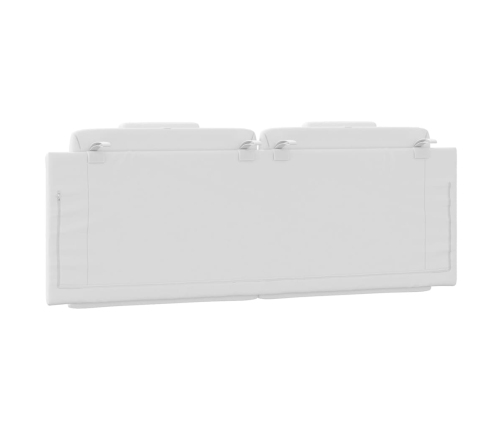 Cabecero de cama acolchado cuero sintético blanco 120 cm