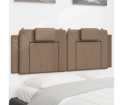 Cabecero de cama acolchado cuero sintético capuchino 120 cm