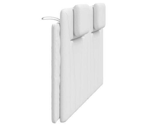 Cabecero de cama acolchado cuero sintético blanco 160 cm