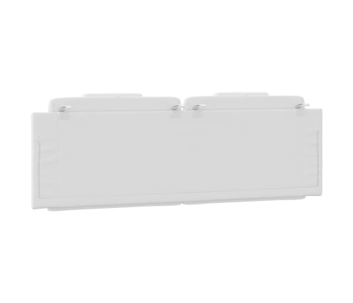 Cabecero de cama acolchado cuero sintético blanco 160 cm