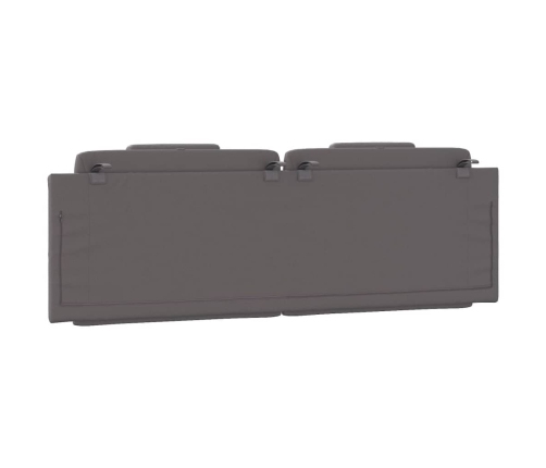 Cabecero de cama acolchado cuero sintético gris 160 cm