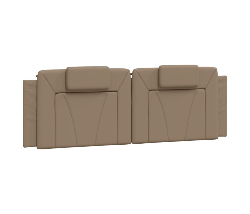 Cabecero de cama acolchado cuero sintético capuchino 160 cm