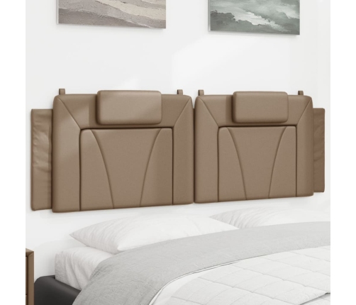 Cabecero de cama acolchado cuero sintético capuchino 160 cm