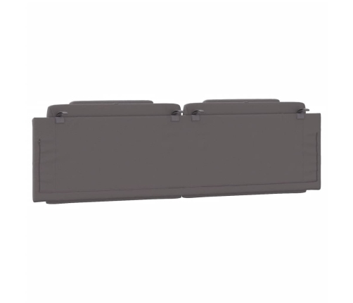 Cabecero de cama acolchado cuero sintético gris 180 cm