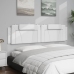 Cabecero de cama acolchado cuero sintético blanco 200 cm