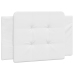 Cabecero de cama acolchado cuero sintético blanco 80 cm