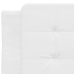 Cabecero de cama acolchado cuero sintético blanco 80 cm