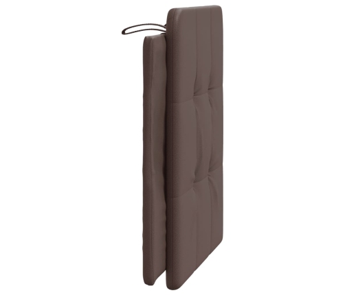 vidaXL Cabecero de cama acolchado cuero sintético marrón 80 cm