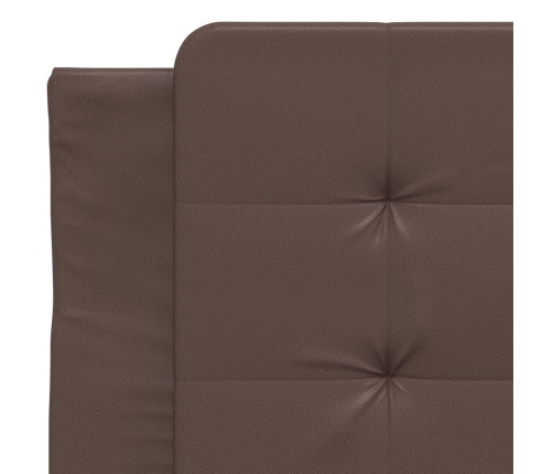 vidaXL Cabecero de cama acolchado cuero sintético marrón 80 cm