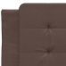 vidaXL Cabecero de cama acolchado cuero sintético marrón 80 cm