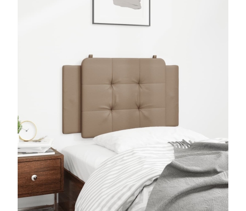 Cabecero de cama acolchado cuero sintético capuchino 80 cm