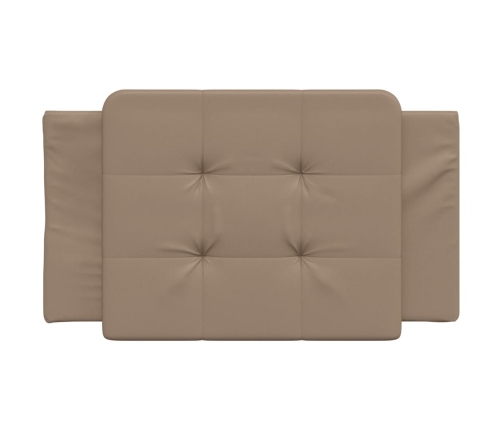 Cabecero de cama acolchado cuero sintético capuchino 80 cm