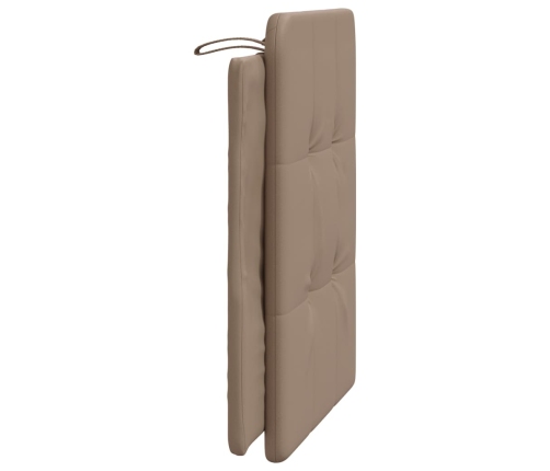 Cabecero de cama acolchado cuero sintético capuchino 80 cm