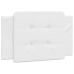 Cabecero de cama acolchado cuero sintético blanco 90 cm