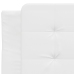 Cabecero de cama acolchado cuero sintético blanco 90 cm