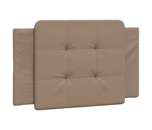 Cabecero de cama acolchado cuero sintético capuchino 90 cm