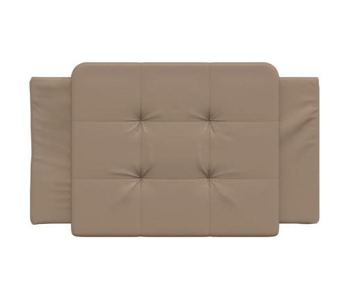 Cabecero de cama acolchado cuero sintético capuchino 90 cm