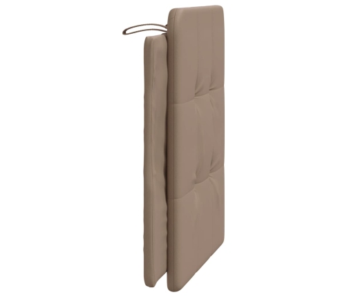 Cabecero de cama acolchado cuero sintético capuchino 90 cm