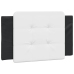 Cabecero de cama acolchado cuero sintético blanco y negro 90 cm