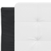 Cabecero de cama acolchado cuero sintético blanco y negro 90 cm