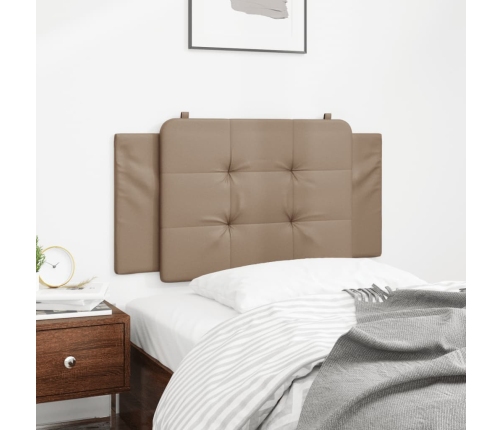 Cabecero de cama acolchado cuero sintético capuchino 100 cm