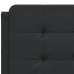 Cabecero de cama acolchado cuero sintético negro 120 cm