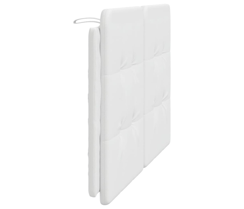 Cabecero de cama acolchado cuero sintético blanco 120 cm