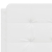 Cabecero de cama acolchado cuero sintético blanco 120 cm