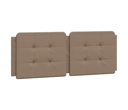 Cabecero de cama acolchado cuero sintético capuchino 120 cm