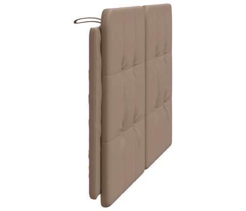 Cabecero de cama acolchado cuero sintético capuchino 120 cm