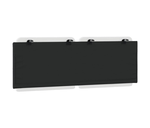 Cabecero de cama acolchado cuero sintético blanco negro 120 cm