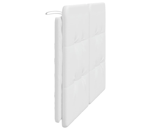 Cabecero de cama acolchado cuero sintético blanco 140 cm